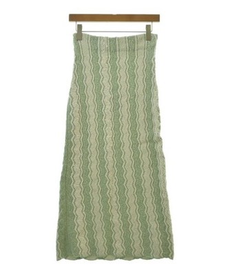 JIL SANDER Long/Maxi Length Skirts GreenxWhite(Patterned ) 2200533667093
