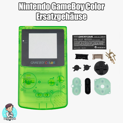 Nintendo Gameboy Color GBC Gehäuse Shell Case inkl Scheibe, Schrauben & Tasten