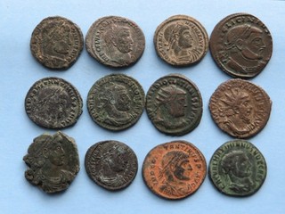 Lote 12 monedas romanas de bronce originales