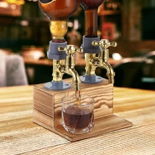 Liquor Dispenser for Home Bar, Wood Whiskey Bottle Faucet Dispenser, Fathers ...