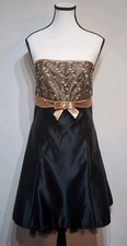 Vtg Y2K Gunne Sax Jessica McClintock Dress Sz 11 Satin Bow Lace Bodice Evening