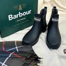 Barbour Wilton Wellingtons Boots, Black UK3