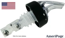 AmeriPour 1oz Measured Liquor Bottle Pourers – 10 Pack – USA Made – No-Leak Coll
