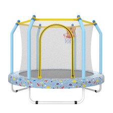 55-inch Trampoline for Kids Indoor Outdoor Small Toddler Trampoline