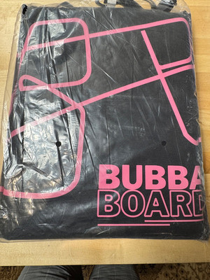 BUBBA BOARD Airplane Travel Seat Extender Black/Pink W/Adjustable Carrying Strap