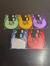Memorex Floppy Disks 3.5" Lot Of 10 MultiColor IBM 1.44 MB 2SHD Labels Formatted