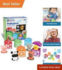 Peekaboo Learning Farm - 10 Pieces, Ages 18  Toddler Learning Toys, Counting...