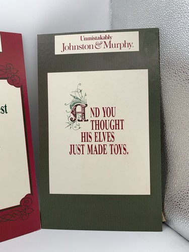 Countertop Or Wall Hanging Johnson & Murphy Holiday Poster Board. Lot Of 3 - Picture 4 of 15