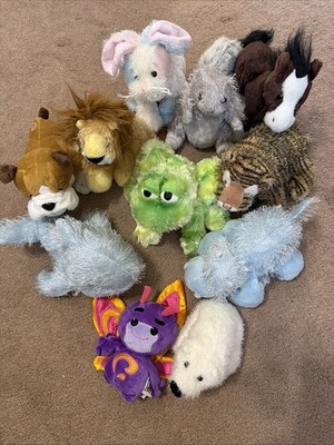 Lot of 11 Ganz Webkinz Plush No Codes Dog Tiger Hippo Whale Bunny