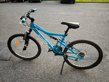 B'Twin ROCKRIDER 520 FS Mountain Bike per Ragazzi - Doppia sospensione - Azzurra