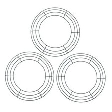 3 Pack 14 inch Wire Wreath Frame,Dark Green Wreath Ring for Craft DIY 14   