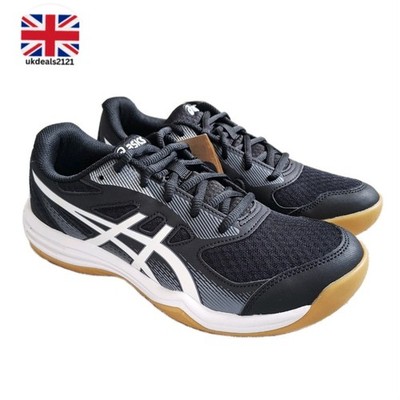 Asics Upcourt 5 GS UK 6 Schwarz Kinder Junge Erwachsene Hallen Court Turnschuhe Schuhe NEU