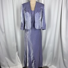 Alex Evenings Petite Dress And Bolero Jacket Sz 8P Gown Mother Of The Bride