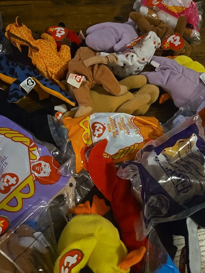 Large Lot Of McDonald's Mini Happy Meal Beanie Babies Plushies *Ready To Ship! * - image 4 of 4