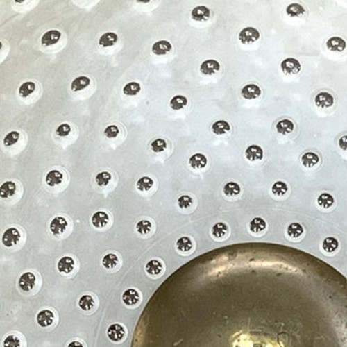 Verre Nuance Lampe Applique Plafond Fixation Coque Transparent Cloutés Mi Siècle - Photo 3 sur 5