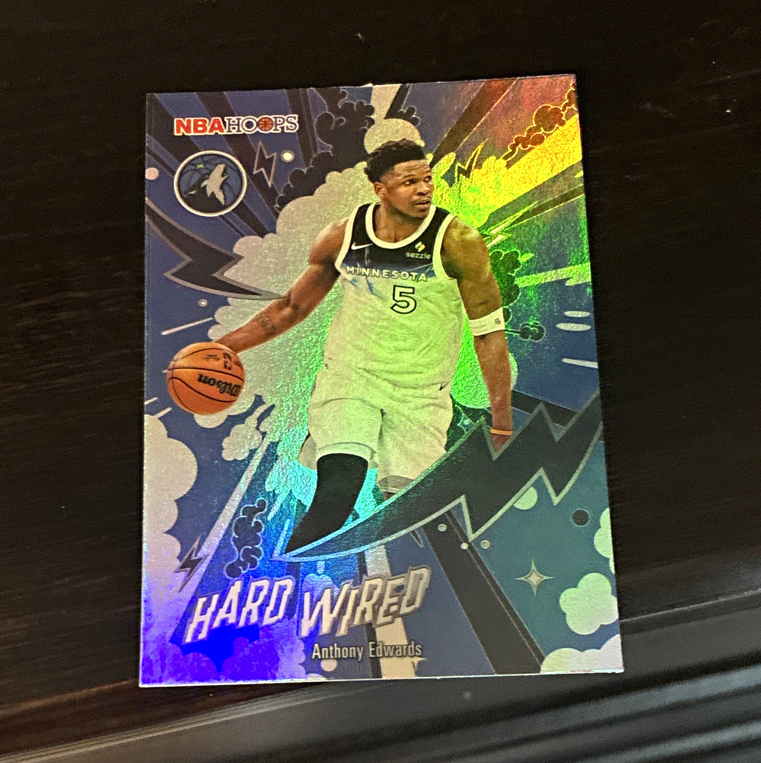 NBA Hoops Hard Wired Anthony Edwards #4 Insert