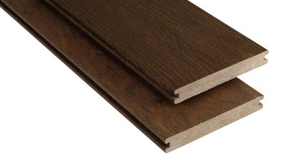 WPC Dielen Kastanie matt feingerillt/geprägte Oberfläche, 20x145, 4,60 m,  4229