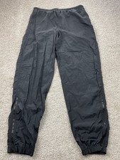Nike VTG 90s Grey Tag Windpants Track Pants Ankle Zip Unlined Black XL 1990s