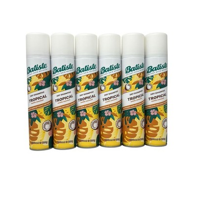 Batiste TROPICAL Exotic Coconut Dry Shampoo 6 pack, 200 ml EACH