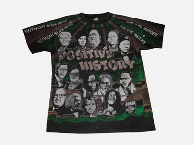 Vintage 90's Kacy World Colors Black History Positive History AOP T-shirt Sz XL