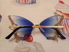 Trendy Rhinestone Crystal Sunglasses Women Fashion Butterfly Shades Summer UV400