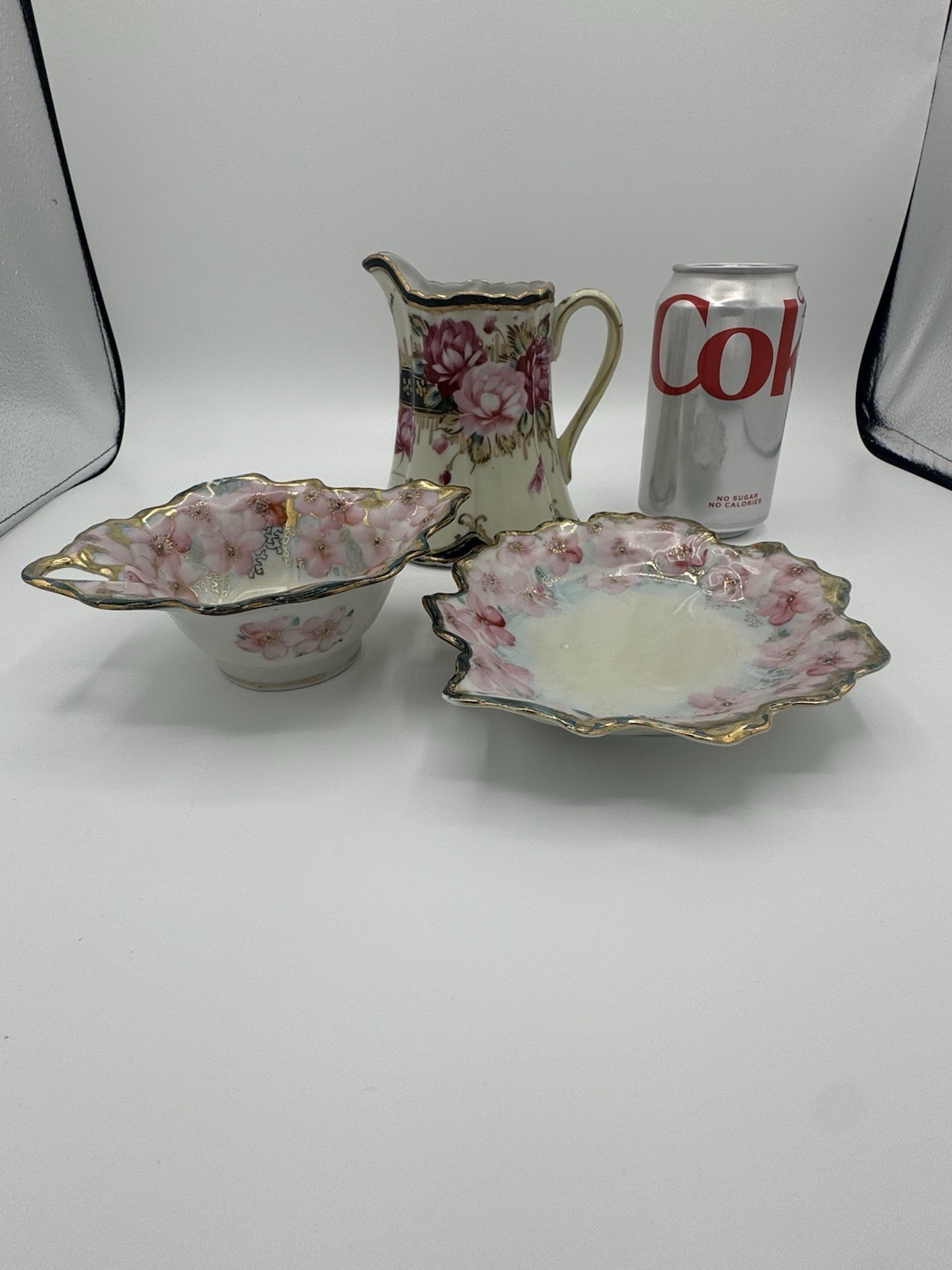 Collection of Antique Nippon Hand-Painted Porcelain Creamer 