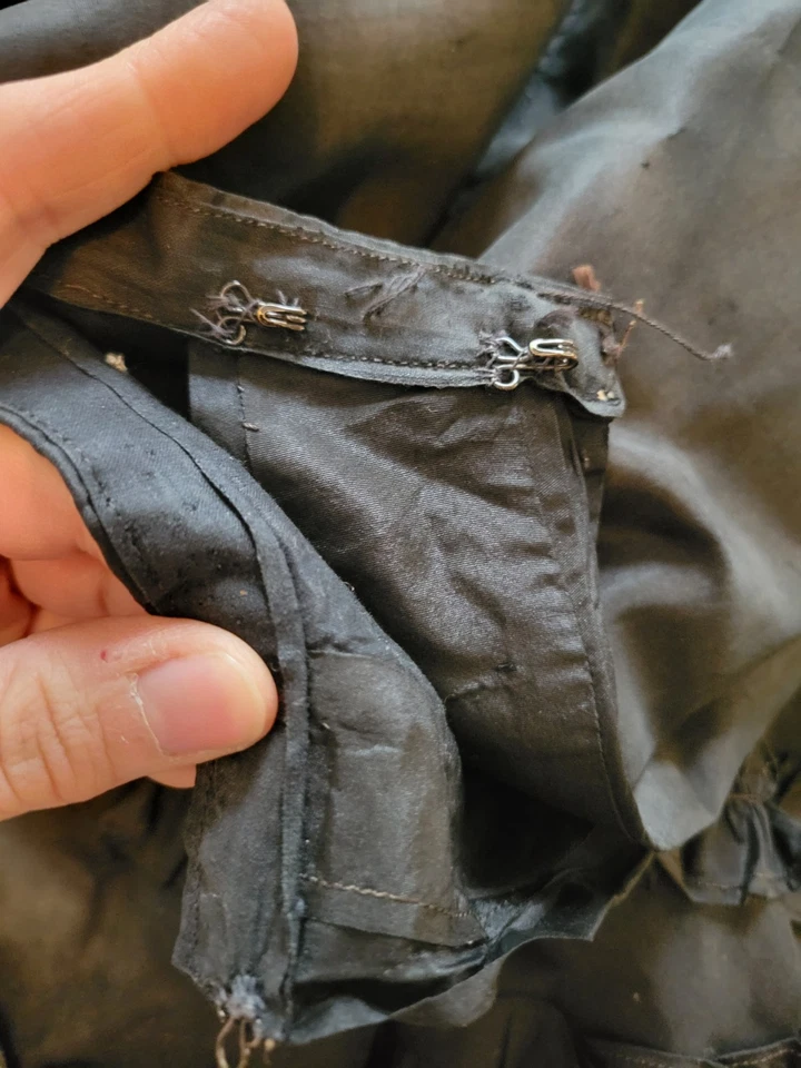 Antique Edwardian Victorian Ruffle Long Womens Skirt - Image 4 of 4