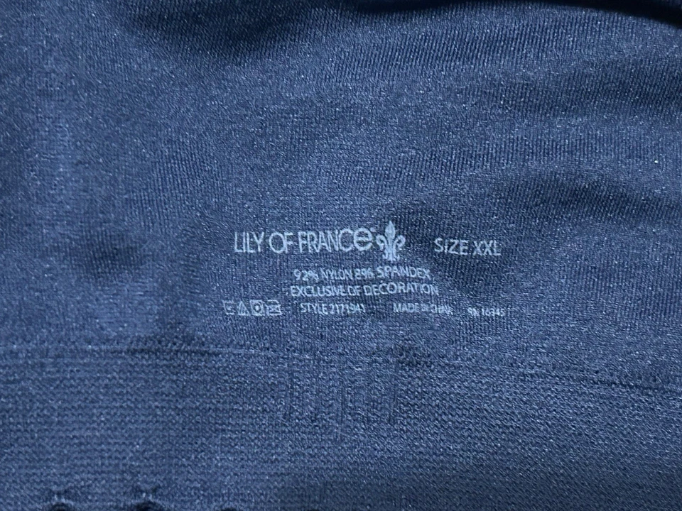 Sujetador deportivo Lily Of France para mujer talla XXL azul ropa deportiva Foto 4 de 4