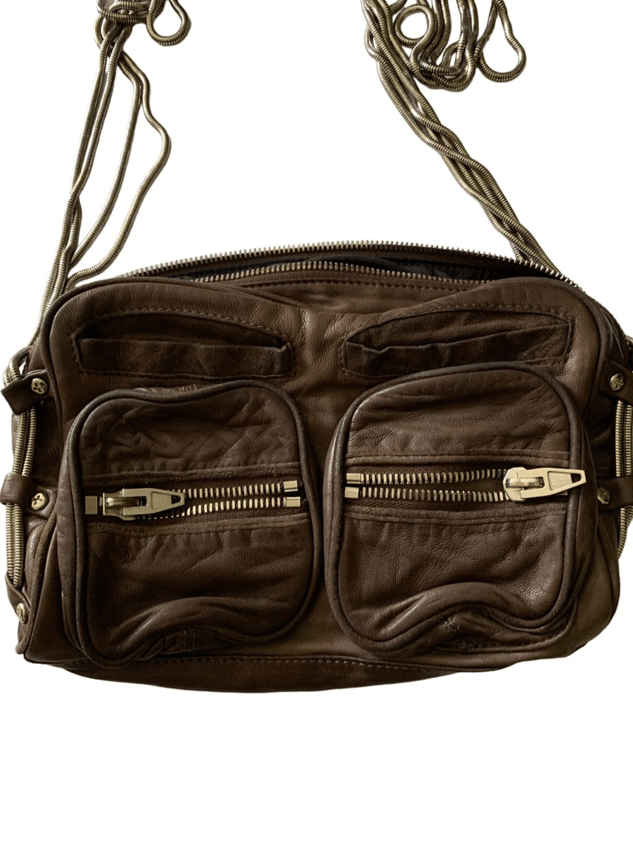 Alexander Wang Brenda crossbody chain shoulder bag brown