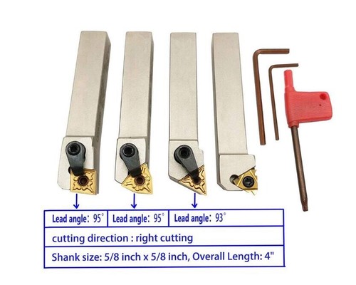 5/8'' inch CNC Lathe Turning Tool Holder with Tin Coated Carbide Turning Insert - Picture 7 of 8