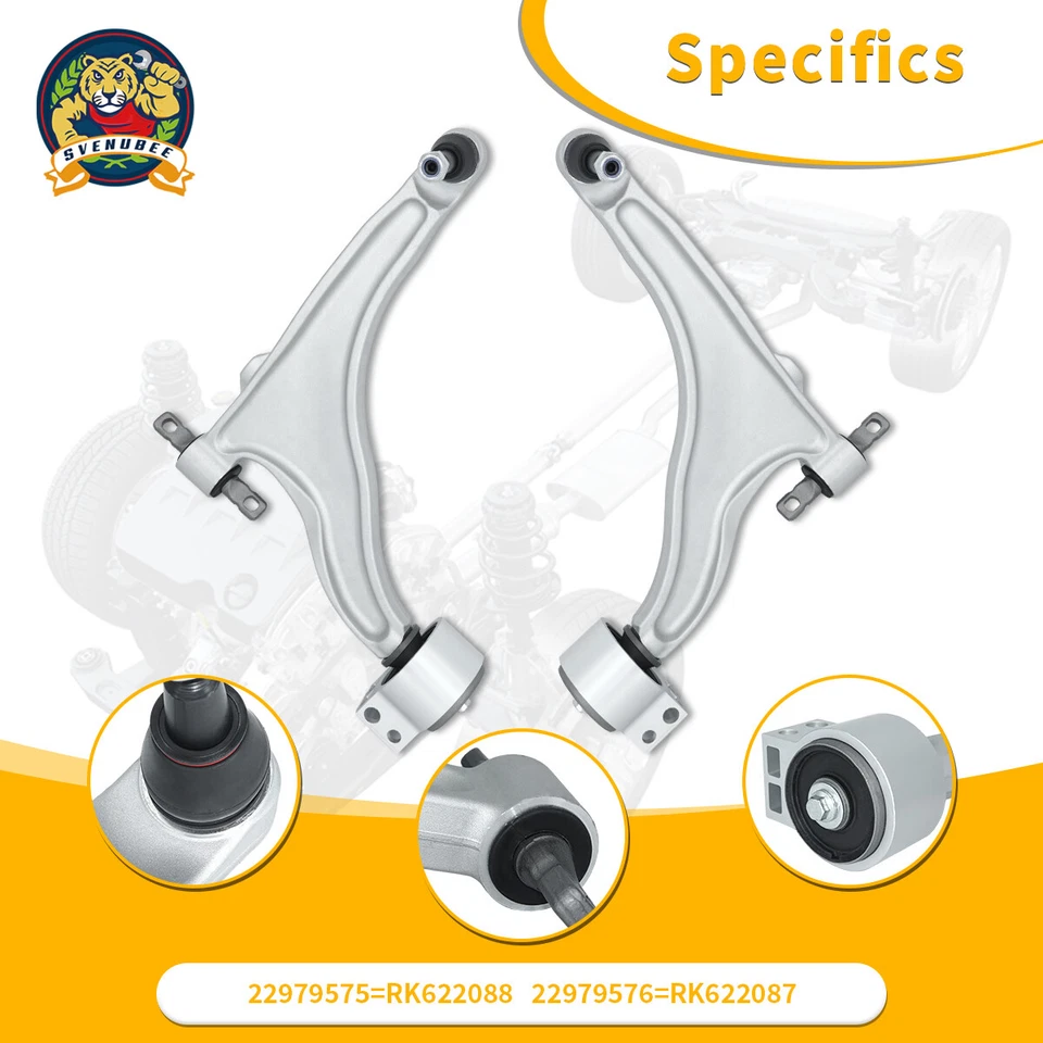 8 PC Control Arm Front Inner Outer Tie Rod End Link Kit For 10-16 Cadillac SRX Foto 3 de 4