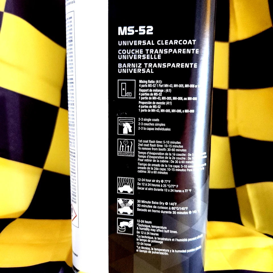 MATRIX OEM MS-52 UNIVERSAL CLEARCOAT KIT 4:1 Mix with MH-005 Normal Hardener Foto 2 de 3