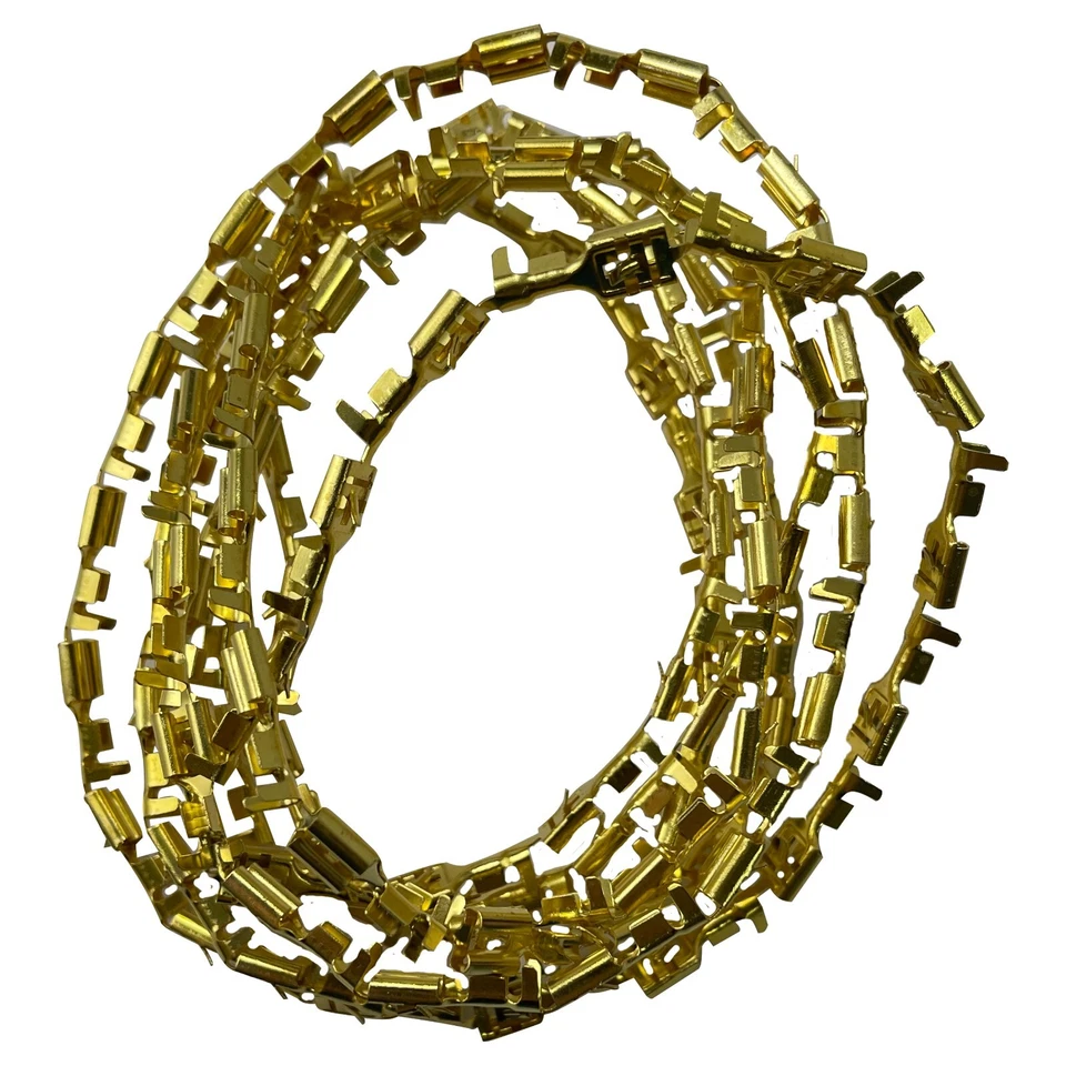 (100) Female Terminal for Relay Connector Locking Tang 1/4" (.250) Push On Tab - Image 3 of 4