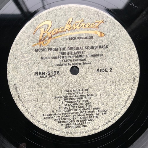 Keith Emerson NIGHTHAWKS Film Soundtrack LP Stallone Rutger Hauer Lindsay Wagner - Afbeelding 21 van 22