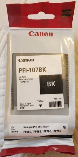 CARTUCCE INCHIOSTRO ORIGINALI CANON PFI-107 (BK/C/M/MBK/Y) - SCADUTE - Foto 3 di 11