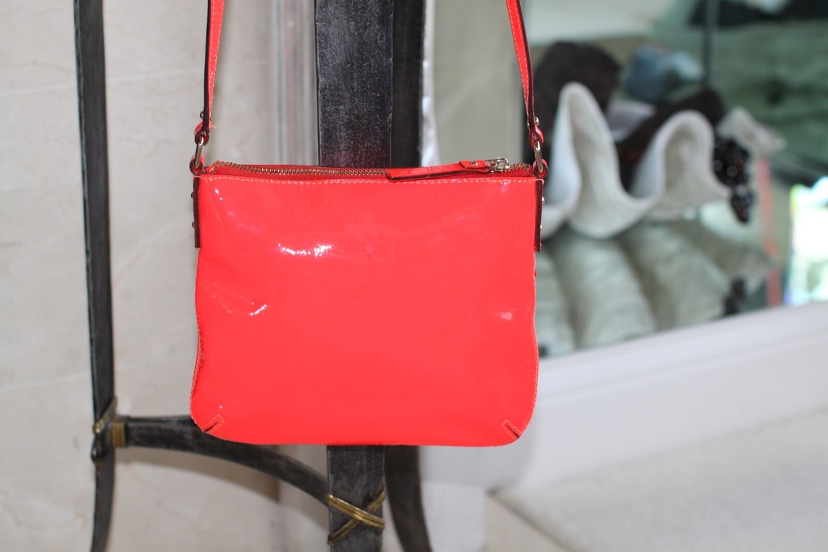 KATE SPADE TENLEY FLICKER CROSSBODY HANDBAG leather PATENT NEON