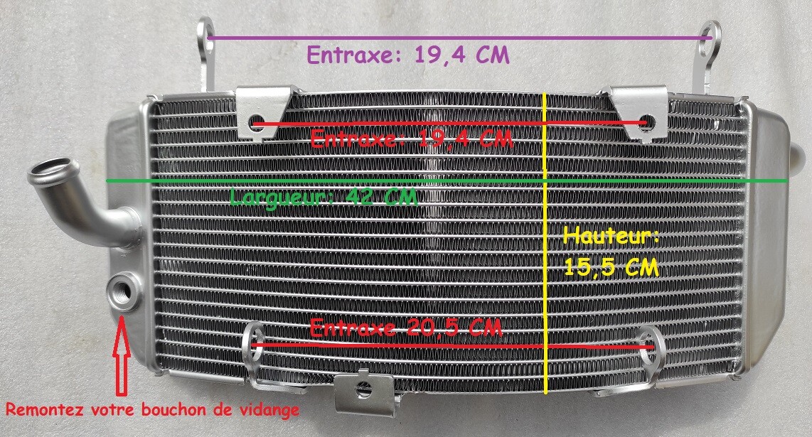 Radiateur TMAX 560 en aluminium forgé haute résistance pour Tech Max 2020-2024
