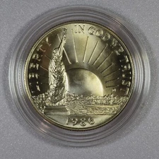 1986-D Liberty Uncirculated Commemorative Clad Half $1 Dollar Capsule