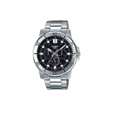 Casio Herren Armbanduhr MTP-VD300D-1E - Klassisches schwarzes Zifferblatt mit...