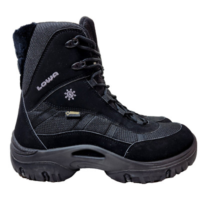 LOWA Trident II GTX Waterproof Insulated Hikers $245 Sz Black Gore Tex 