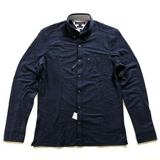 Tommy Hilfiger Mens TH FLEX Slim Fit Soft Touch Long Sleeve Causal Shirt Navy