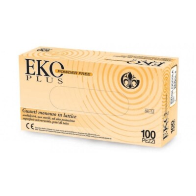 Eko Plus Einweg Latexhandschuhe puderfrei ohne Talkum - Box à 100 Stück