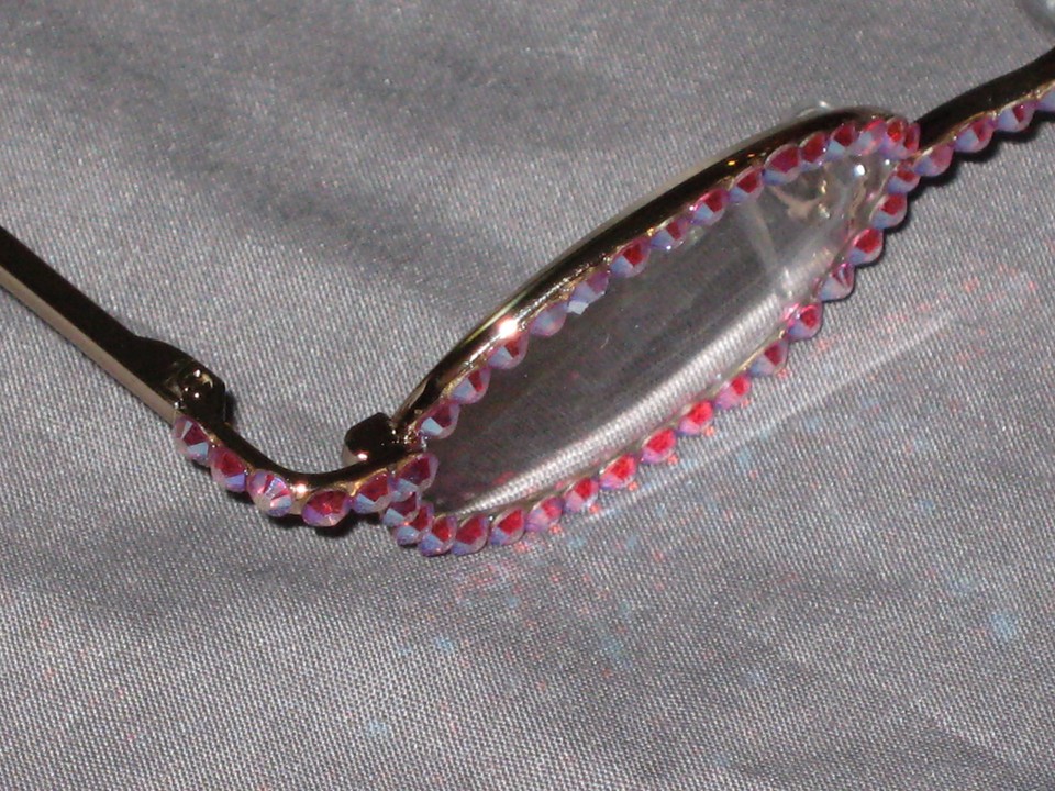 Made with Swarovski Crystal Jeweled Reading Glasses Bling +2.00 Frames