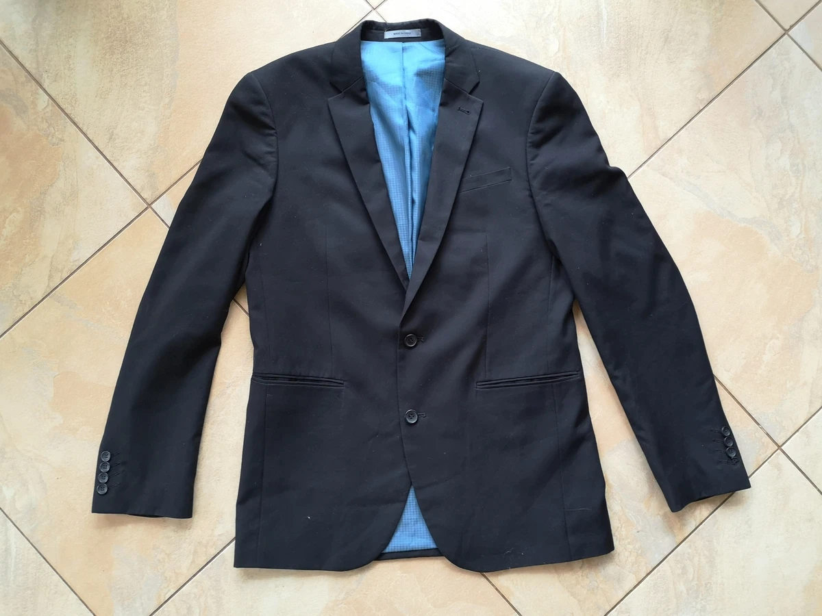 CEDAR WOOD STATE black jacket solid size 40L polyester blazer men