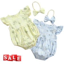 Newborn Baby Girls Outfits Clothes Floral Romper Bodysuit Jumpsuit Playsuit