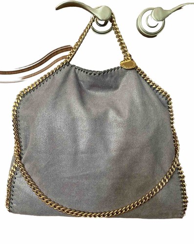 Stella McCartney Falabella Shaggy Deer 3 Gold Chain Dark Gray Large Bag / Tote - Picture 1 of 9