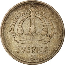 #797470 M&uuml;nze, Schweden, Gustaf V, 25 &Ouml;re, 1950, SS, Silber, KM:816