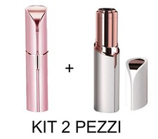 2 PZ Mini Epilatore Depilatore Elettrico Facciale Donna Sopracciglia Baffetti