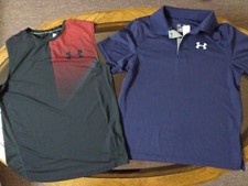 Lot of 2 Under armour Loose Athletic Boy's Shirt Size L