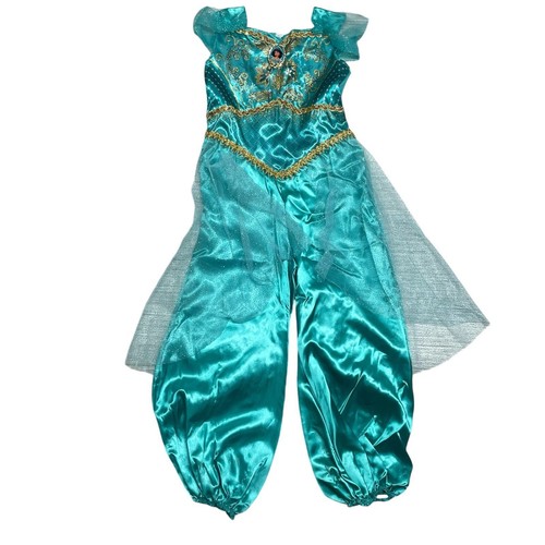 Disney Aladdin Princess Jasmine Halloween Costume jumpsuit Girls Size XS 4/5 - Picture 9 of 9